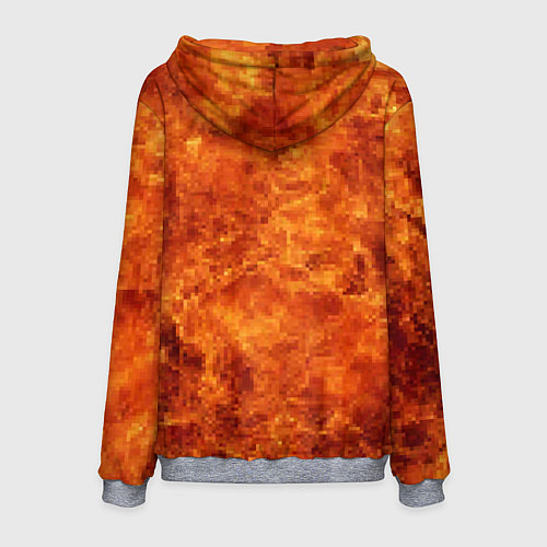 Мужская толстовка Пламя 8бит текстура / 3D-Меланж – фото 2