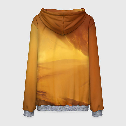 Мужская толстовка Дюна - пустыня / 3D-Меланж – фото 2
