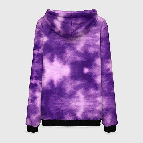 Мужская толстовка Фиолетовый тайдай / 3D-Черный – фото 2