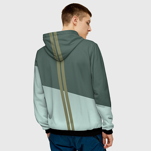 Мужская толстовка Порше 911 спортивный немецкий автомобиль / 3D-Черный – фото 4