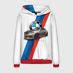 Толстовка-худи мужская Немецкий кроссовер BMW X6 M, цвет: 3D-красный