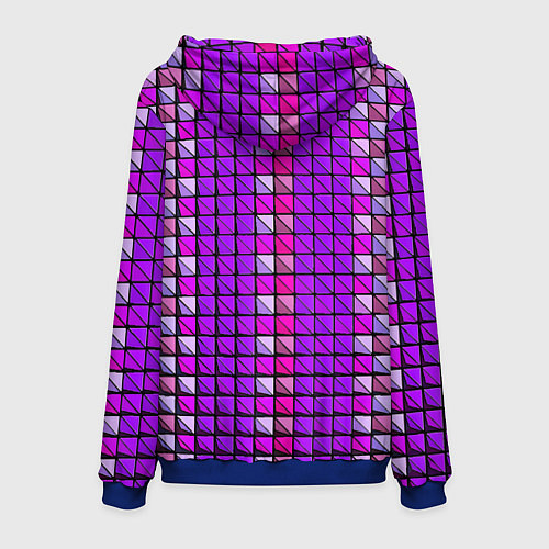 Мужская толстовка Фиолетовые плитки / 3D-Синий – фото 2