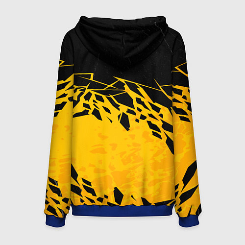 Мужская толстовка KTM - оранжевые разломы / 3D-Синий – фото 2