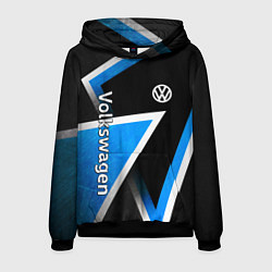 Мужская толстовка Volkswagen - бело-синий треугольник