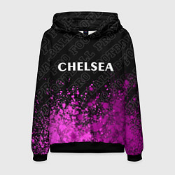 Толстовка-худи мужская Chelsea pro football посередине, цвет: 3D-черный