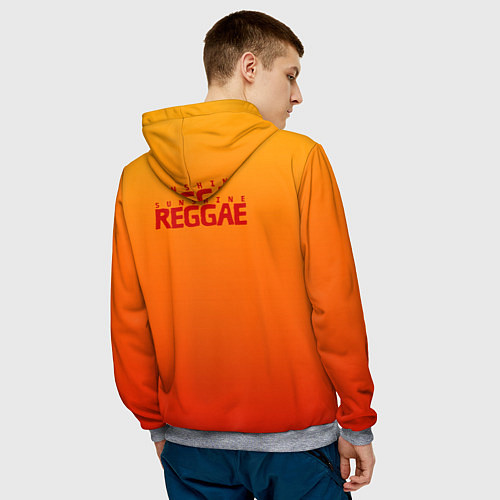 Мужская толстовка Orange sunshine reggae / 3D-Меланж – фото 4
