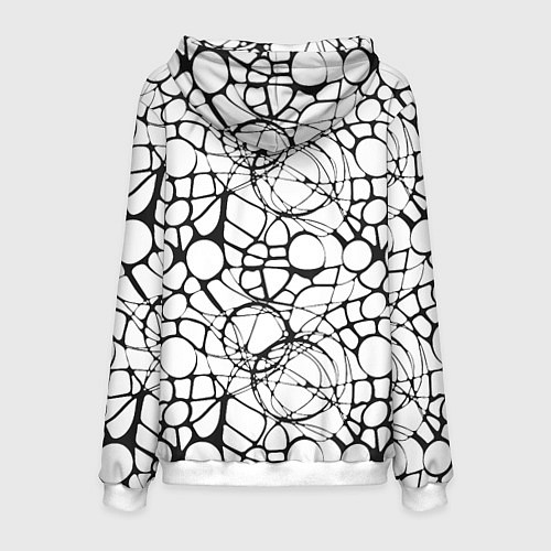 Мужская толстовка Абстрактный нейрографический узор / 3D-Белый – фото 2