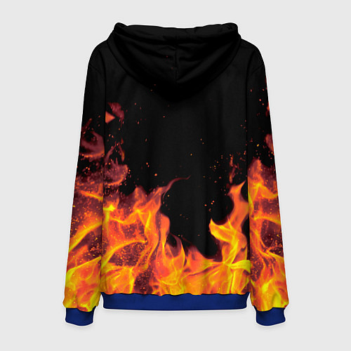 Мужская толстовка Игорь - имя в огне / 3D-Синий – фото 2