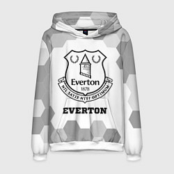 Толстовка-худи мужская Everton sport на светлом фоне, цвет: 3D-белый