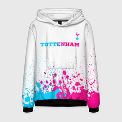 Толстовка-худи мужская Tottenham neon gradient style посередине, цвет: 3D-черный