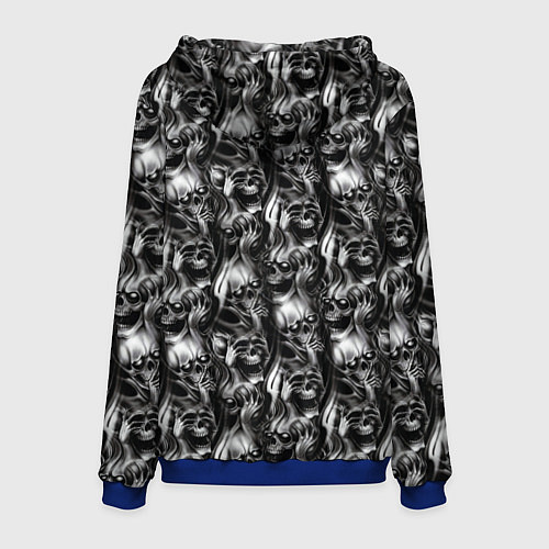 Мужская толстовка Smoke skulls / 3D-Синий – фото 2
