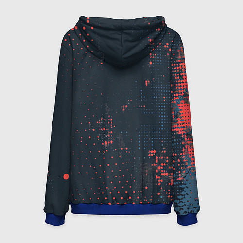 Мужская толстовка Брызги краски на стену / 3D-Синий – фото 2