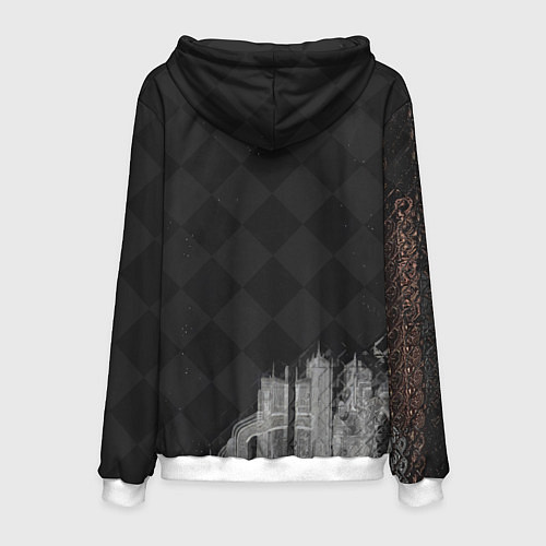 Мужская толстовка Инверсия девушки в шлеме / 3D-Белый – фото 2