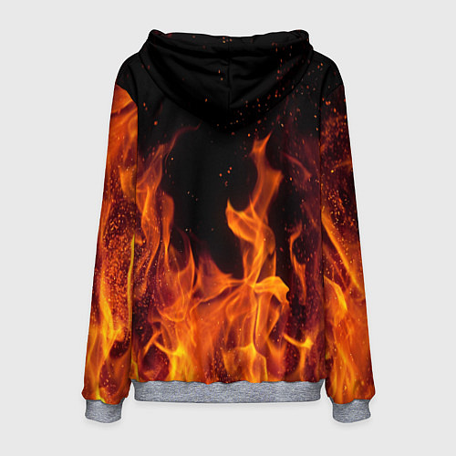 Мужская толстовка Ghost of Tsushima в огне / 3D-Меланж – фото 2