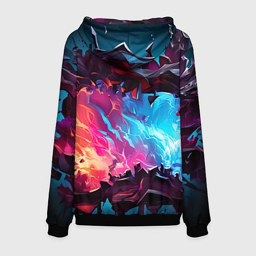 Мужская толстовка Абстрактные краски во взрыве / 3D-Черный – фото 2