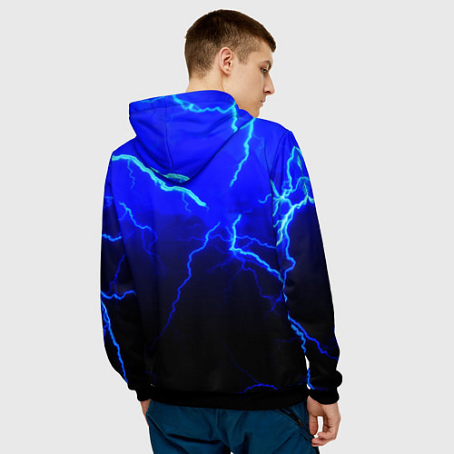 Мужская толстовка Герб РФ шторм империя / 3D-Черный – фото 4