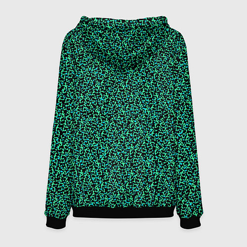 Мужская толстовка Пёстрый чёрно-сине-зелёный / 3D-Черный – фото 2