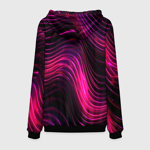 Мужская толстовка Неоновая яркая геометрическая абстракция со светом / 3D-Черный – фото 2