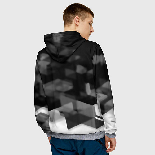 Мужская толстовка Juventus geometry fc / 3D-Меланж – фото 4