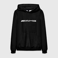 Толстовка-худи мужская Amg logo white, цвет: 3D-черный