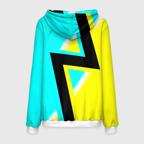 Мужская толстовка Real madrid fc geometry / 3D-Белый – фото 2