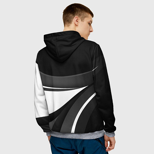 Мужская толстовка BMW M - монохромный / 3D-Меланж – фото 4