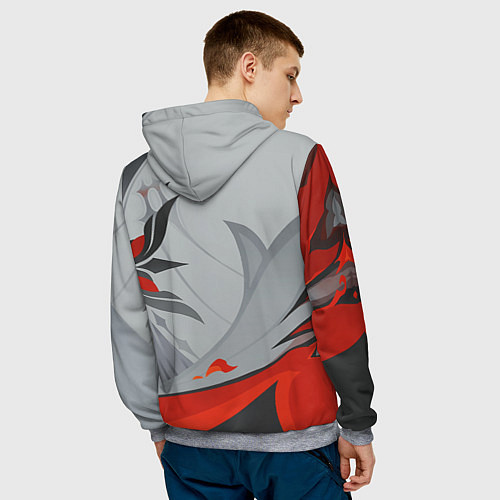 Мужская толстовка Arlecchino Genshin Impact / 3D-Меланж – фото 4
