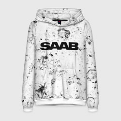 Толстовка-худи мужская Saab dirty ice, цвет: 3D-белый