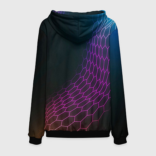 Мужская толстовка Exeed neon hexagon / 3D-Черный – фото 2