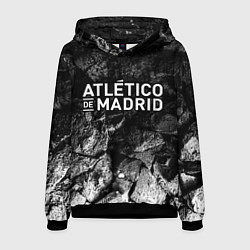 Толстовка-худи мужская Atletico Madrid black graphite, цвет: 3D-черный