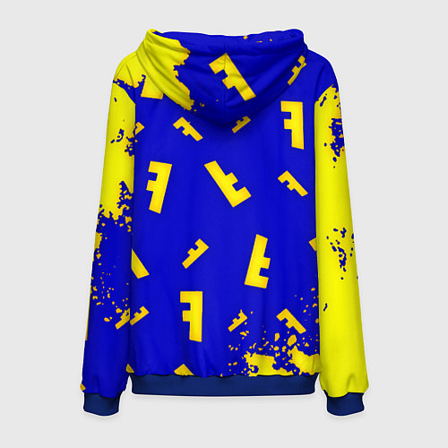 Мужская толстовка Fortnite краски неон / 3D-Синий – фото 2