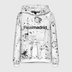 Толстовка-худи мужская Real Madrid dirty ice, цвет: 3D-белый