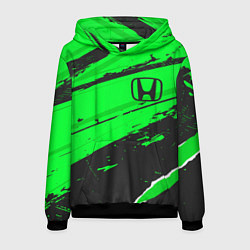 Толстовка-худи мужская Honda sport green, цвет: 3D-черный