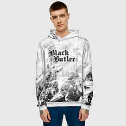 Толстовка-худи мужская Black Butler white graphite, цвет: 3D-белый — фото 2