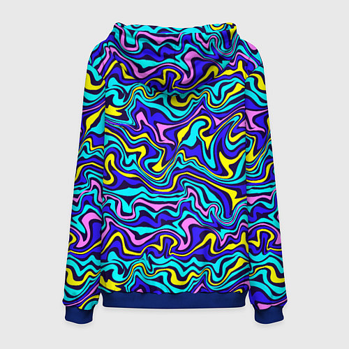 Мужская толстовка Psychedelic multicolored pattern / 3D-Синий – фото 2