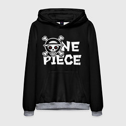 Толстовка-худи мужская One piece - emblem, цвет: 3D-меланж