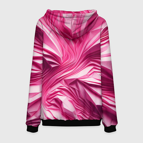Мужская толстовка Розовые ломанные линии / 3D-Черный – фото 2
