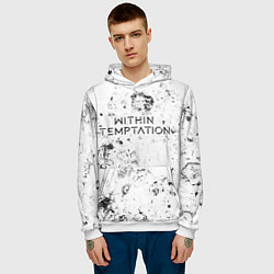 Толстовка-худи мужская Within Temptation dirty ice, цвет: 3D-белый — фото 2