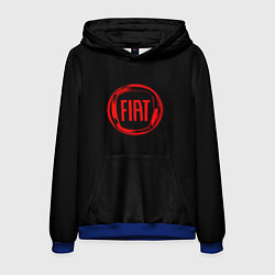 Толстовка-худи мужская FIAT logo red, цвет: 3D-синий