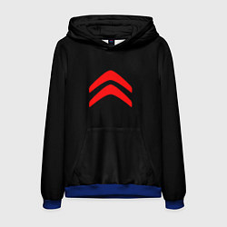 Толстовка-худи мужская Citroen logo red, цвет: 3D-синий