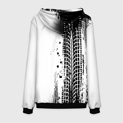 Мужская толстовка Митсубиси - следы от колес / 3D-Черный – фото 2