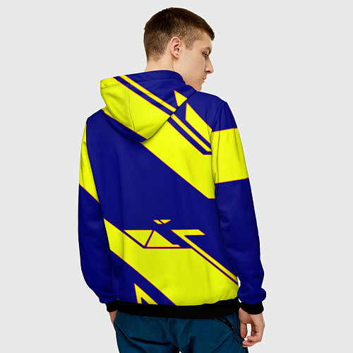 Мужская толстовка Fallout film geometry / 3D-Черный – фото 4