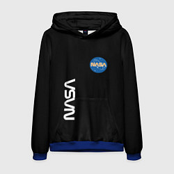 Толстовка-худи мужская NASA logo usa space, цвет: 3D-синий