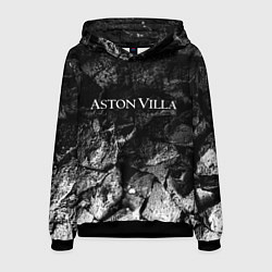 Толстовка-худи мужская Aston Villa black graphite, цвет: 3D-черный