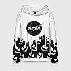 Толстовка-худи мужская Marshmello x Nasa, цвет: 3D-белый