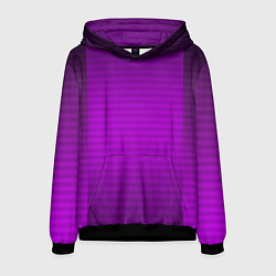 Толстовка-худи мужская Фиолетовый градиентный полосатый комбинированный у, цвет: 3D-черный