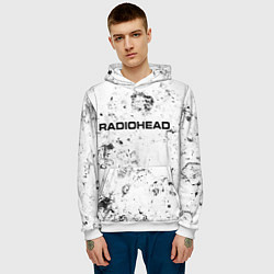 Толстовка-худи мужская Radiohead dirty ice, цвет: 3D-белый — фото 2