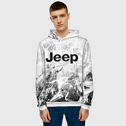 Толстовка-худи мужская Jeep white graphite, цвет: 3D-белый — фото 2