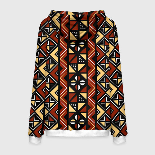 Мужская толстовка Африканский мавританский орнамент / 3D-Белый – фото 2