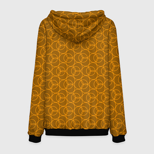 Мужская толстовка Паттерн из кругов контурных / 3D-Черный – фото 2